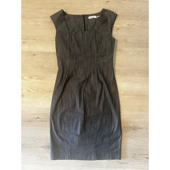 Calvin Klein gray work sheath dress size 4 - Picture 4 of 4